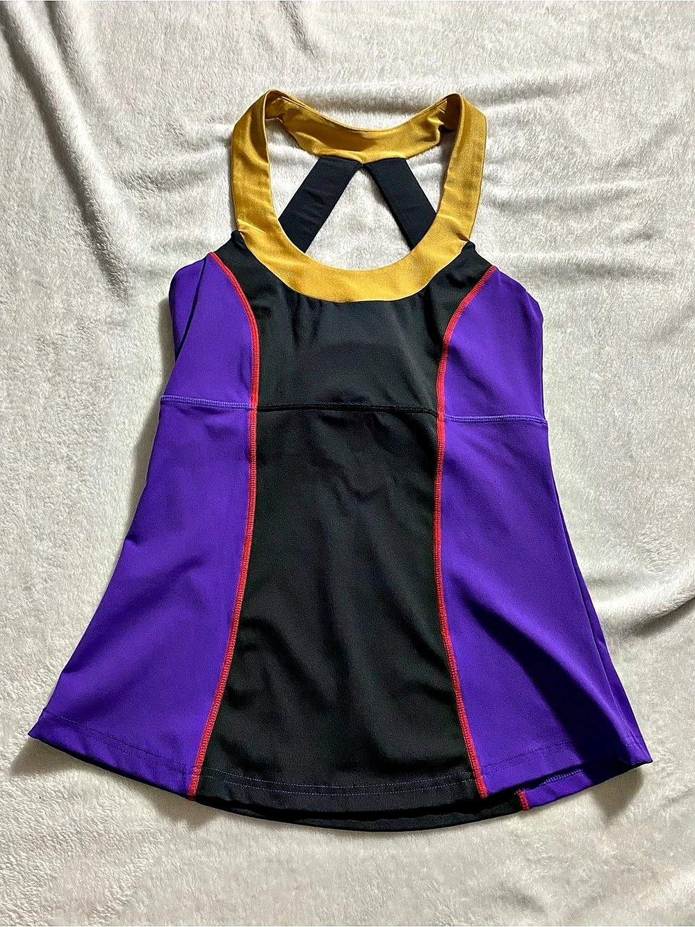 Crowned Athletics Poisoned Heart Villain Flow Tank Top Purple & Black Girls' S